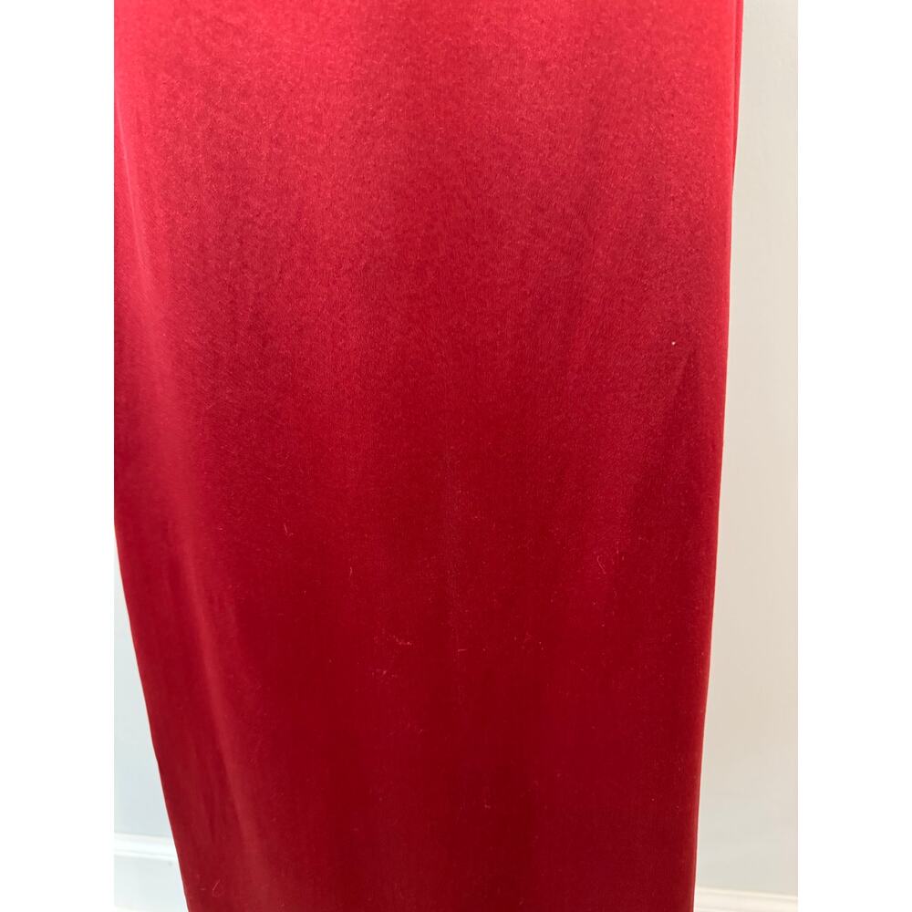 REFORMATION Frankie Silk Maxi Dress in a Vibrant Red with Rosette Size 6 - Picture 9 of 9